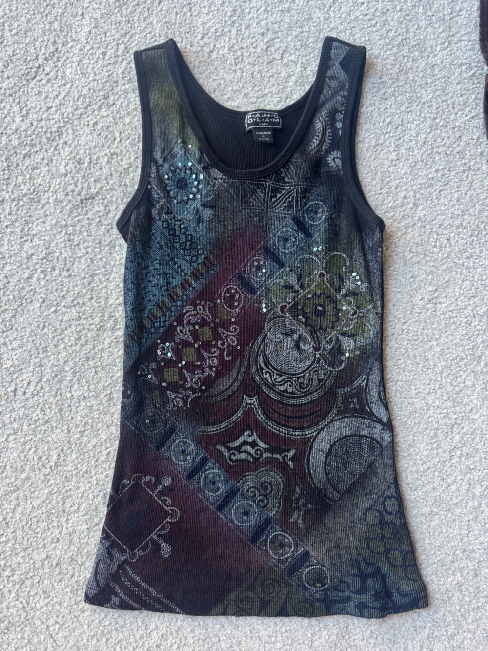 Y2K Fang Ribbed Tank Top